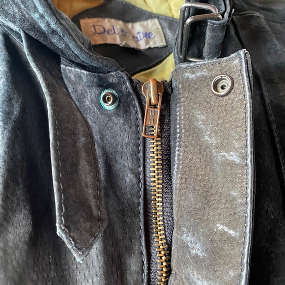 VTG 80s Distressed Trashed Cropped Suede Leather Jacket - Picture 4 of 10